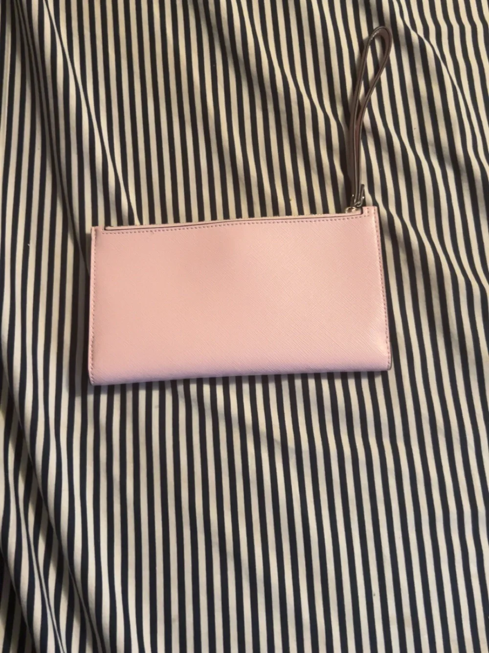 kate spade Pale Pink Leather Zip Wristlet Wallet